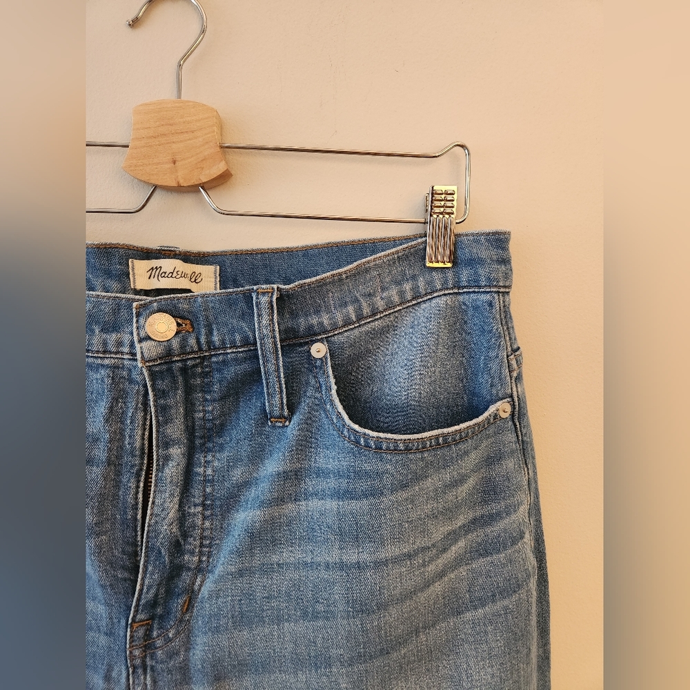 Madewell high waist crop wide leg denim
